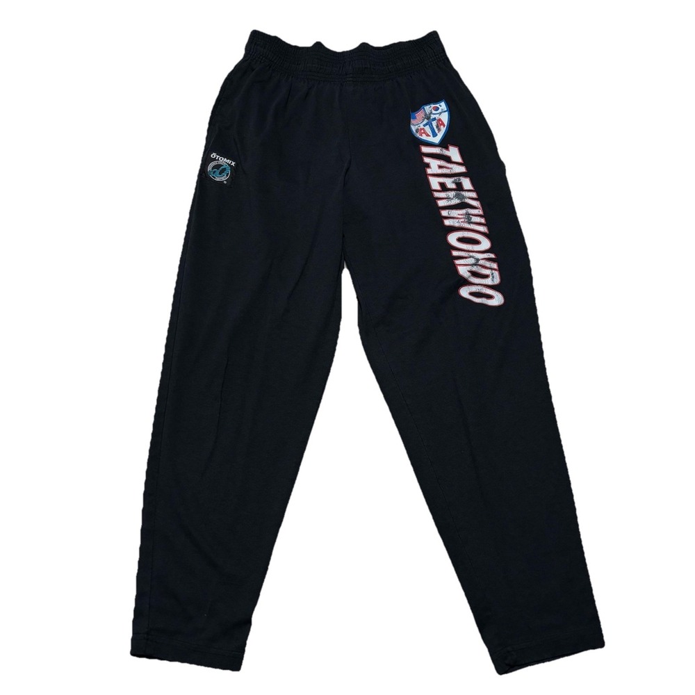 Vintage ATA Taekwondo Men's Sweatpants Drawstring Black Size Large 30 x 29